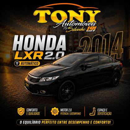 HONDA CIVIC 2.0 LXR 16V FLEX 4P AUTOMÁTICO HONDA CIVIC 2.0 LXR 16V FLEX 4P AUTOMÁTICO